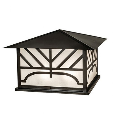 Seneca Chevron 4 Light Outdoor Pier Mount 24 x 52 In by Meyda Tiffany - 268480