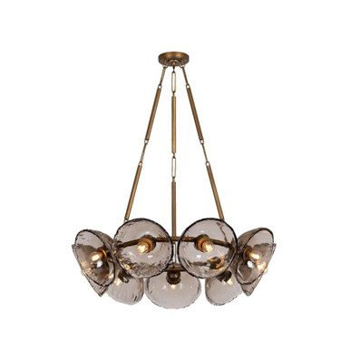 Diego 9 Light Chandelier 9.25 Inch Tall and 36.5 Inch Wide by Troy - F5436-PGL