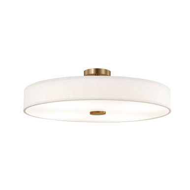 Textile Genova 43W 1 LED Semi Flush Mount 36 Inch Wide by Justice Design - FAB-9304