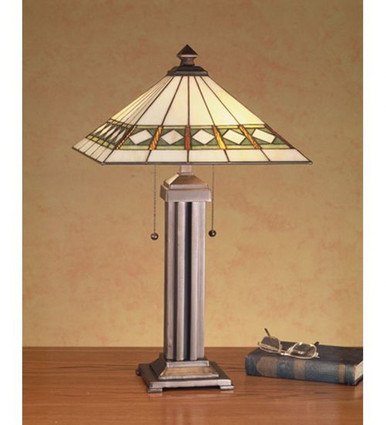 Diamond Band Mission 24 Inch 2 Light Table Lamp by Meyda Tiffany - 38689