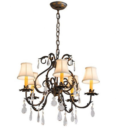 Chantilly 5 Light Chandelier 25 x 25 Inches Wide by Meyda Tiffany - 187283