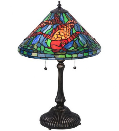 Tiffany Koi 24.5 Inch H Tiffany Koi Table Lamp by Meyda Tiffany - 154003