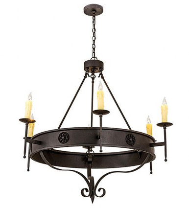 Lorenzo 6 Light Chandelier 49 x 48 Inches Wide by Meyda Tiffany - 187705