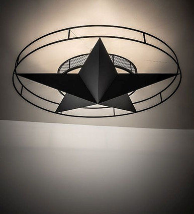 Texas Star 6 Light Semi Flush Mount 21 x 60 Inches by Meyda Tiffany - 249900
