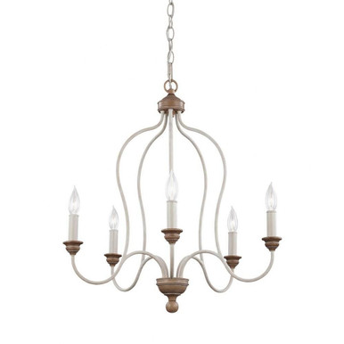 Hartsville 5 Light Medium Chandelier by Generation Lighting - F2998/5CHKW/BW