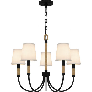 Bayside 5 Light Medium Chandelier by Quoizel - BYL5025MBK