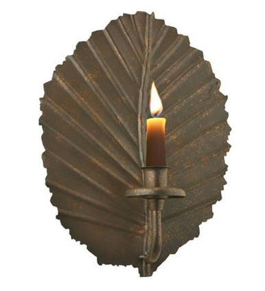 Nicotiana Leaf 11 Inch Wall Mount Candle Holder by Meyda Tiffany - 121102