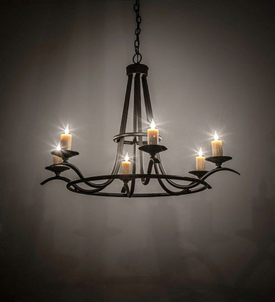 Octavia 6 Light Chandelier 33 x 36 Inch by Meyda Tiffany 141829 - 141829