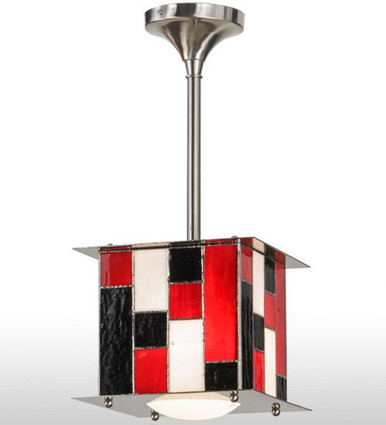 Utopia 1 Light Square Synchronic Medium Pendant by Meyda Tiffany - 15543
