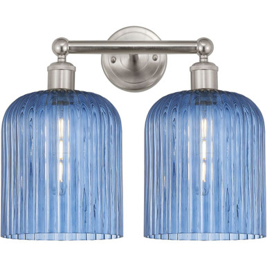 Bridal Veil 2 Light Bath Vanity 11.25 Inch and 14 Inch Wide by Innovations - 616-2W-SN-G559-8BL