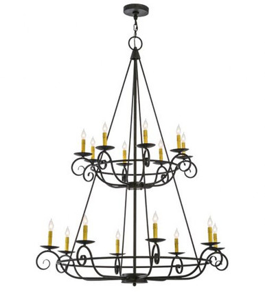 Estrella 16 Light 2 Tier Chandelier 65 x 45 Inches Wide by Meyda Tiffany - 156129