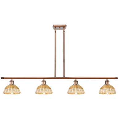 Bristol Natural II 4 Light Stem Hung Island 7.75 X 48 Inch by Innovations - 516-4I-NBD2-75