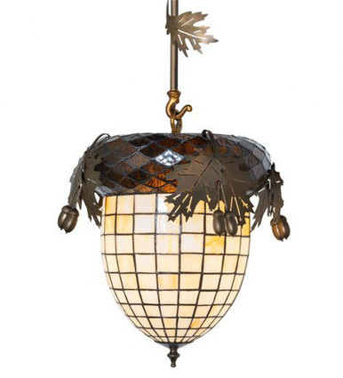 Greenbriar Oak 1 Light Inverted Pendant 78 x 12 Inches by Meyda Tiffany - 261056