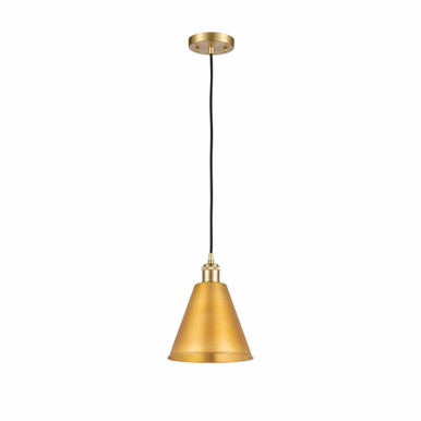 Ballston Cone 1 Light Small Pendant 8 Inch Wide by Innovations - 516-1P-MBC-8