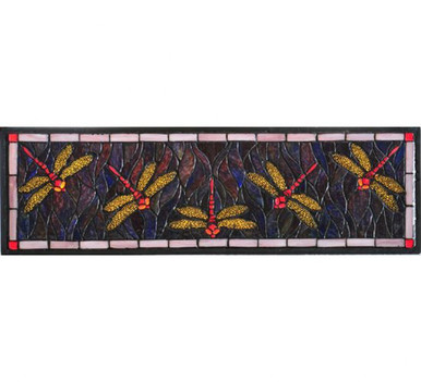 27 Inch Three Dragonfly Stained Glass Window by Meyda Tiffany - 98486