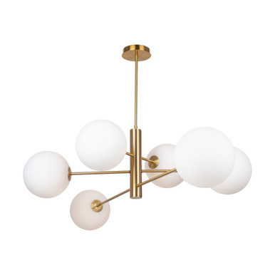 Aurelia 6 Light Chandelier 14 Inch Tall and 34.5 Inch by Artcraft  - AC11766BR