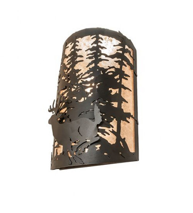 Tall Pines Deer 2 Light Wall Sconce 20 x 12 Inches by Meyda Tiffany - 251455