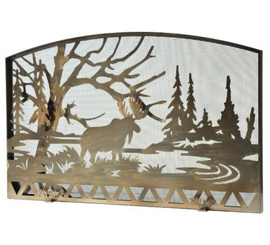 Moose Creek 38 Inch Fireplace Screen by Meyda Tiffany - 111149