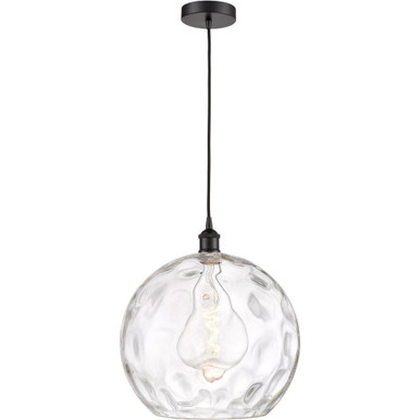 Athens Water Glass 100W 1 LED Cord Pendant 15.13X 13 by Innovations - 616-1P-G1215-14-LED