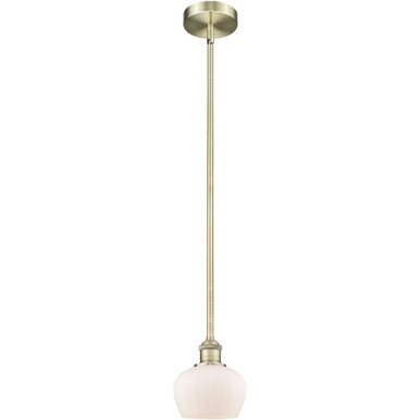 Fenton 1 Light Stem Hung Mini Pendant 7 and 6.5 Inch Wide by Innovations - 616-1S-AB-G91