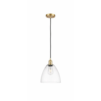 Bristol 1 Light Cord hung Mini Pendant 11.5 InchX9 Inch Wide by Innovations - 516-1P-SG-GBD-92