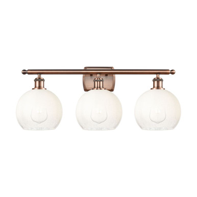 Brookhaven Globe 3 Light Bath Vanity 11.13 X 27.88 Inch Wide by Innovations - 516-3W-AC-G483-8OP