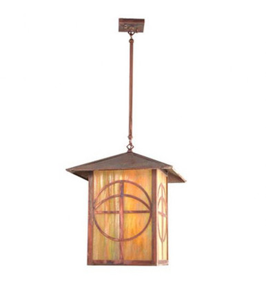 Seneca Circle Cross 1 Light Hanging Lantern Pendant 40 x 23 Inch by Meyda - 21917