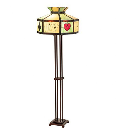 Poker Face  2 Light Floor Lamp 63.5 Inch H and 21 Inch W by Meyda Tiffany - 252401