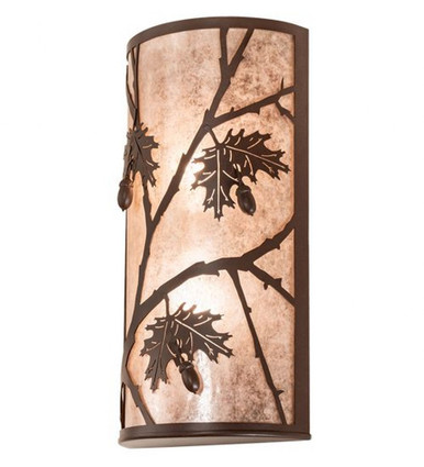 Oak Leaf & Acorn 2 Light Wall Sconce 20 x 10 Inches by Meyda Tiffany - 221124