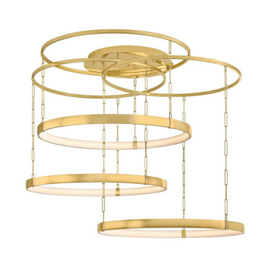 Chiasso 90W 3 LED Chandelier 16.25 Inch Tall and 55.5 Inch Wide by Corbett - 537-56-VPB