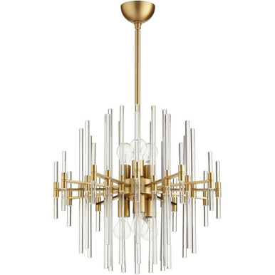 Quebec 6 Light Large Pendant 24.75 Inch Tall by Cyan - 09223