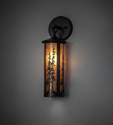 Fulton Tall Pines 1 Light Wall Sconce 16.5 x 5 Inches by Meyda Tiffany - 270095