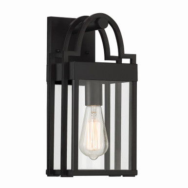 Monroe 1 Light Wall Sconce 14 Inch Tall by Designers Fountain - d240m-7ow-mb