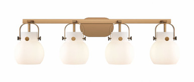 Pilaster II Sphere 4 Light Bath Vanity 36.5 Inch Wide by Innovations - 423-4W-G410-6