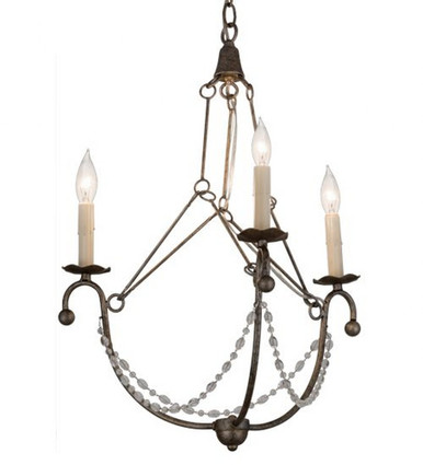 Kaitlynn 3 Light Chandelier 33 x 22 Inches Wide by Meyda Tiffany - 182545