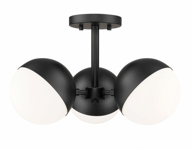 Realm Sphere 3 Light Semi Flush Mount 17.25 Inch Wide By Z-Lite - 7517-3SF