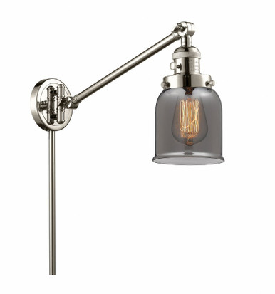 Bell 1 Light Adjustable Swing Arm Wall Sconce 25X5 Inch Wide by Innovations - 237-PN-G53