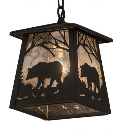 Bear at Dawn 1 Light Mini Pendant 13.5 x 10 Inches by Meyda Tiffany - 180674