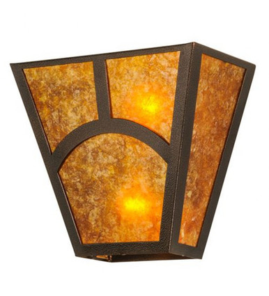 Mission Hill Top 2 Light Wall Sconce 11.5 x 13 Inch by Meyda Tiffany - 147764