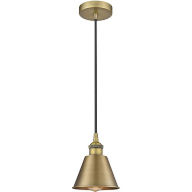 Edison 1 Light Mini Pendant 7.5 Inch Tall and 6.5 Inch Wide by Innovations - 616-1P-M8