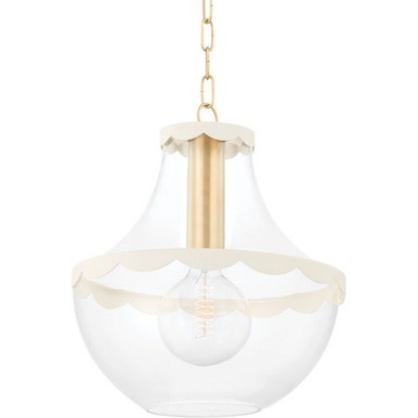 Alaina 1 Light Medium Pendant by Mitzi - H668701L-AGB/SCR