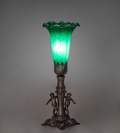 Pond Lily 1 Light Mini Lamp 11 In H and 3.5 In W by Meyda Tiffany 262938 - 262938