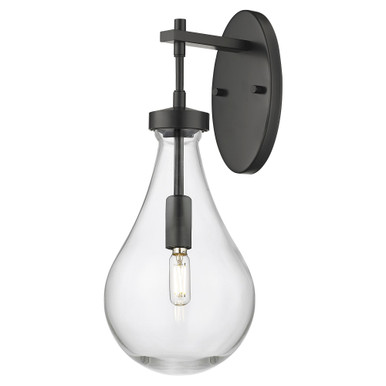 Owego 1 Light Wall Sconce 17.5 Inch Tall and 7 Inch Wide by Innovations - 451-1W-BK-G451-7CL