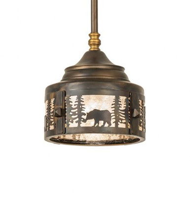 Wildlife at Dusk 1 Light Mini Pendant 37 x 8.5 Inches by Meyda Tiffany - 241269