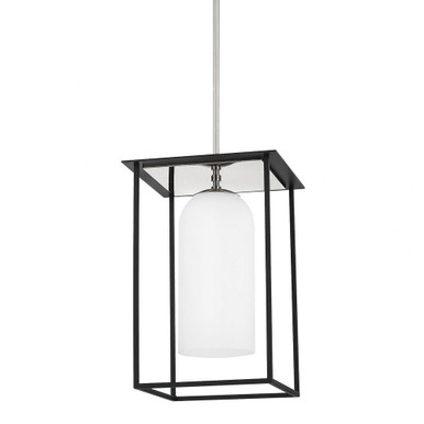 Teres 1 Light Pendant 21.75 Inches Tall and 11 Inches Wide by Mitzi - H644701S-PN/TBK