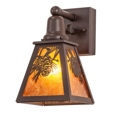 Winter Pine 1 Light Wall Sconce 10.5 x 6 Inches by Meyda Tiffany - 241798