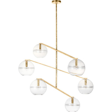 Lowing 6 Light Oversized Chandelier by Visual Comfort Modern - SLCH354CPAB