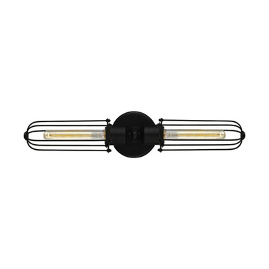 Muselet 100W 2 LED Bath Vanity 4.5 Inch Tall X 22 Inch Wide by Innovations - 900-2W-BK-CE225-BK-LED