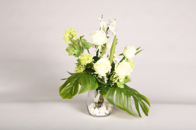 Roses in the Tropics 22 Inch Planter by DW Silks - 234002
