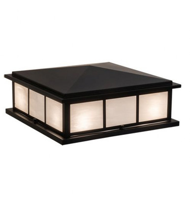 Seneca Double Bar Mission Four Light Outdoor Pier Mount by Meyda Tiffany - 217558